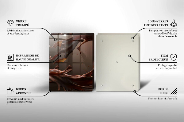 Copri piano cottura in vetro Cioccolato liquido