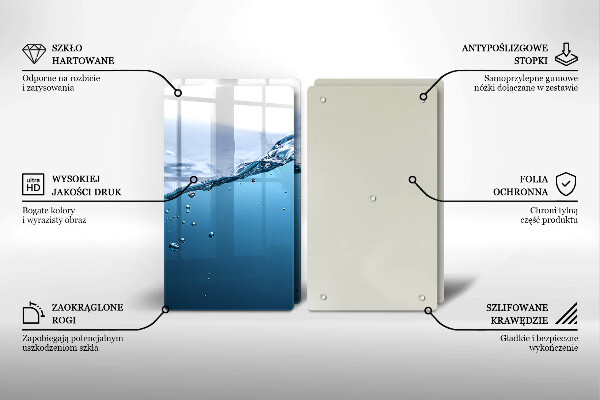 Copri piano cottura in vetro Acqua blu