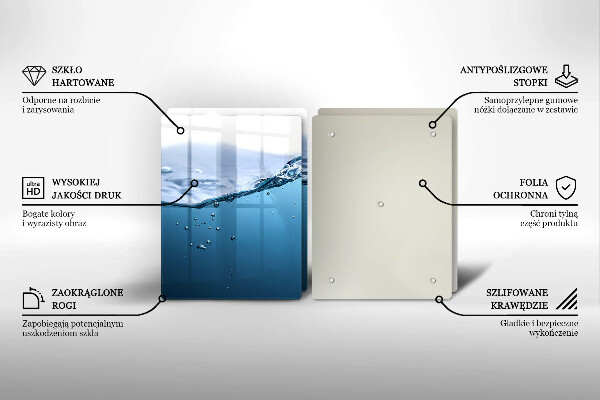 Copri piano cottura in vetro Acqua blu