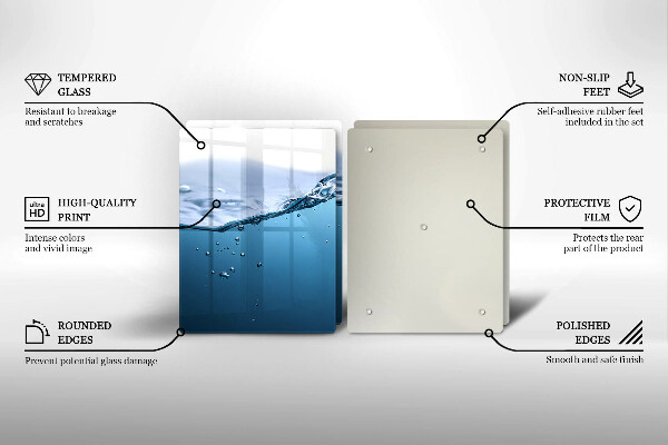 Copri piano cottura in vetro Acqua blu