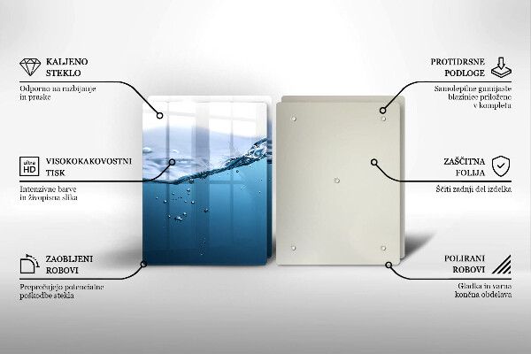 Copri piano cottura in vetro Acqua blu