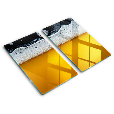 Copri piano cottura in vetro Bevi schiuma di birra