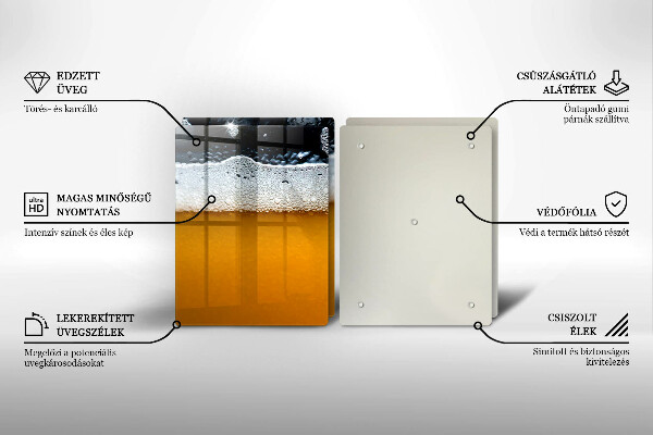 Copri piano cottura in vetro Bevi schiuma di birra