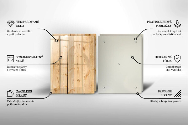 Copri piano cottura in vetro Tavole di legno delicate