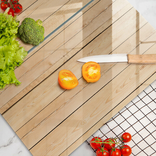 Copri piano cottura in vetro Tavole di legno delicate