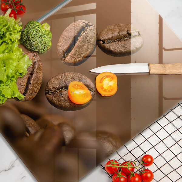 Copri piano cottura in vetro Chicchi di caffè