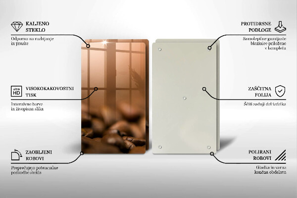 Copri piano cottura in vetro Chicchi di caffè