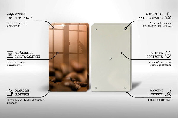 Copri piano cottura in vetro Chicchi di caffè