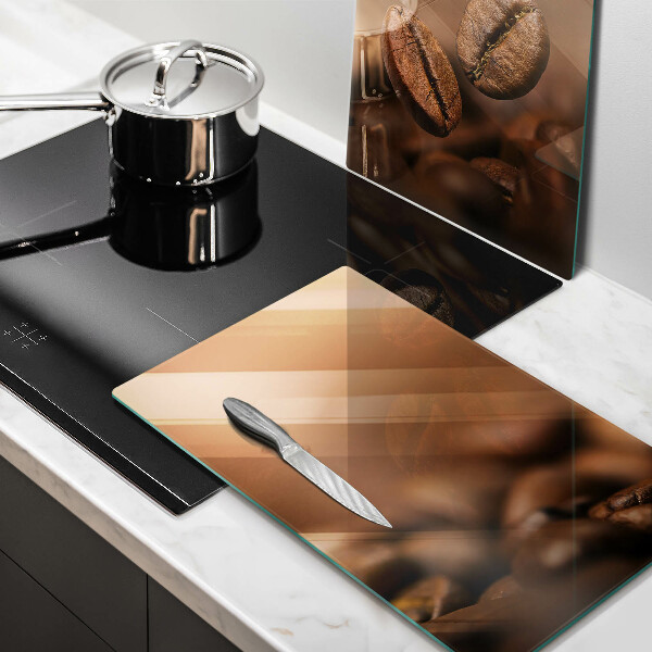 Copri piano cottura in vetro Chicchi di caffè