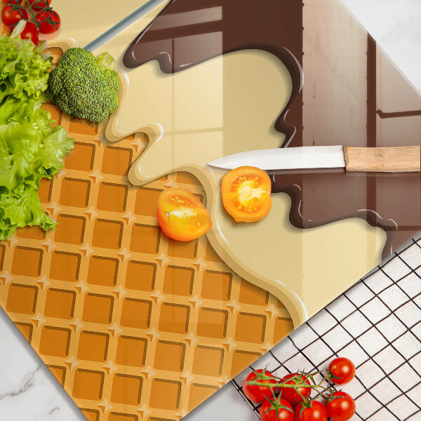 Copri piano cottura in vetro Illustrazione del cono gelato