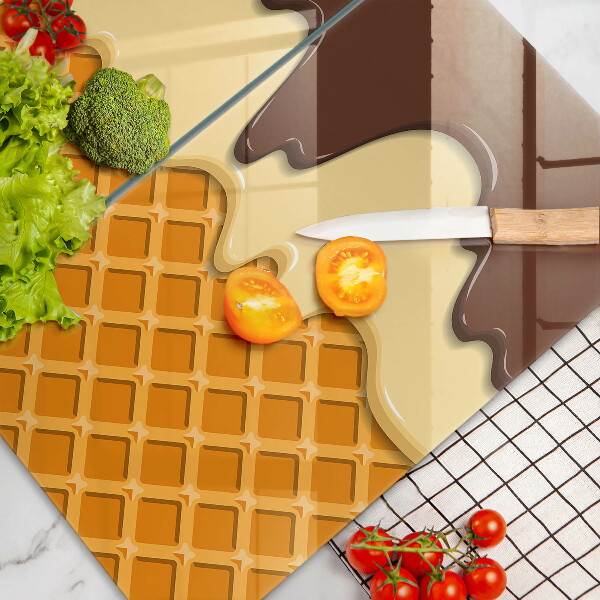 Copri piano cottura in vetro Illustrazione del cono gelato