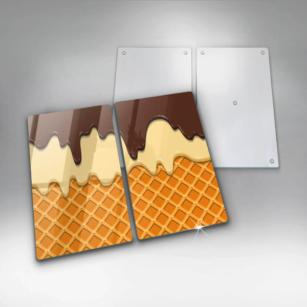 Copri piano cottura in vetro Illustrazione del cono gelato