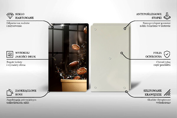 Copri piano cottura Chicchi di caffè caldi