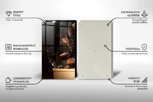 Copri piano cottura Chicchi di caffè caldi