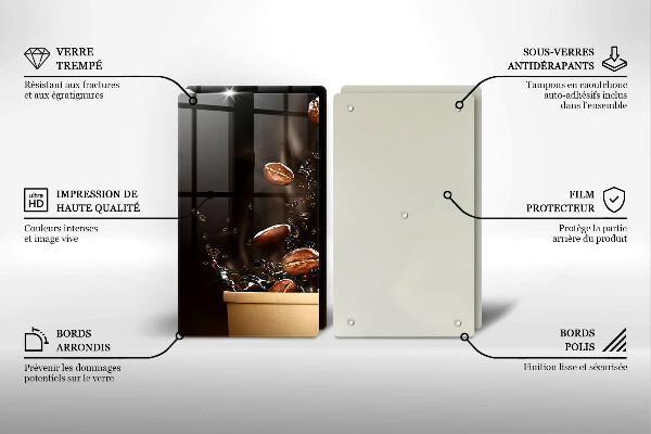 Copri piano cottura Chicchi di caffè caldi