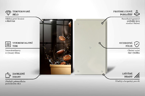 Copri piano cottura Chicchi di caffè caldi