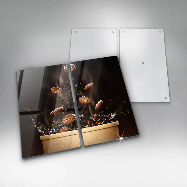 Copri piano cottura Chicchi di caffè caldi