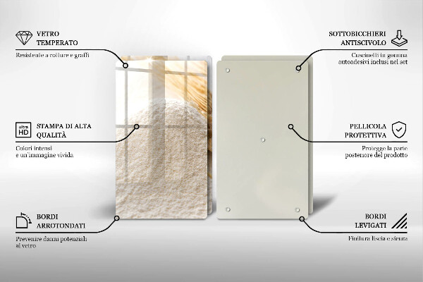 Copri piano cottura Farina e spighe di grano