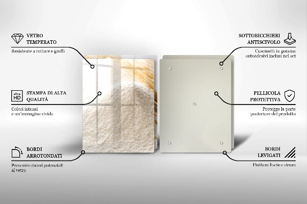 Copri piano cottura Farina e spighe di grano