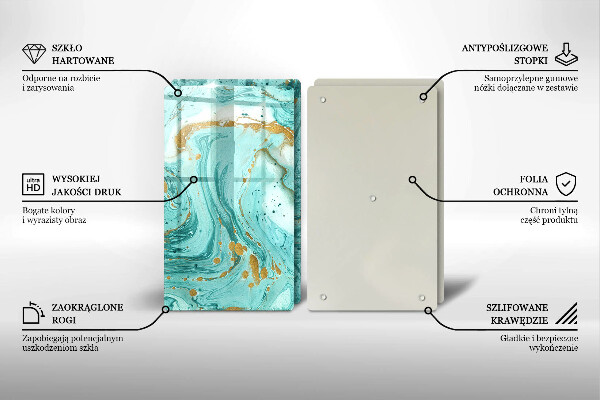 Copri piano cottura in vetro Astrazione blu