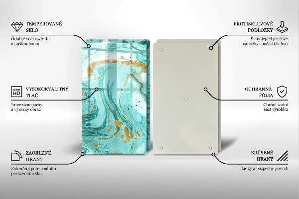 Copri piano cottura in vetro Astrazione blu