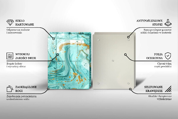 Copri piano cottura in vetro Astrazione blu