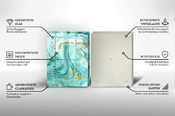 Copri piano cottura in vetro Astrazione blu