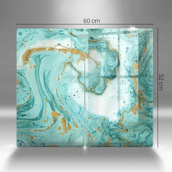 Copri piano cottura in vetro Astrazione blu