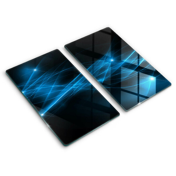 Copri piano cottura in vetro Fumo blu astratto