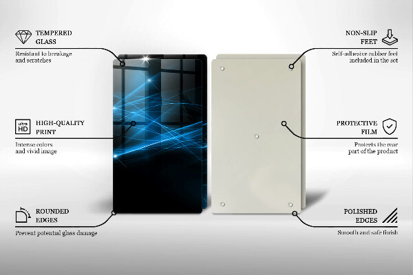 Copri piano cottura in vetro Fumo blu astratto