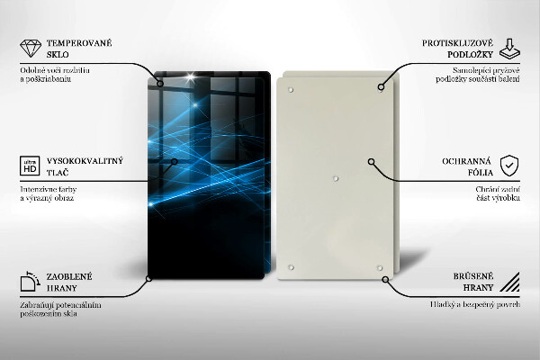 Copri piano cottura in vetro Fumo blu astratto