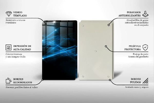 Copri piano cottura in vetro Fumo blu astratto