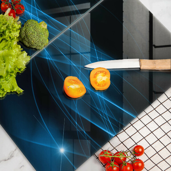 Copri piano cottura in vetro Fumo blu astratto