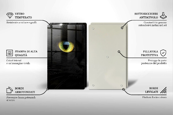 Copertura piano cottura Occhi di gatto animale