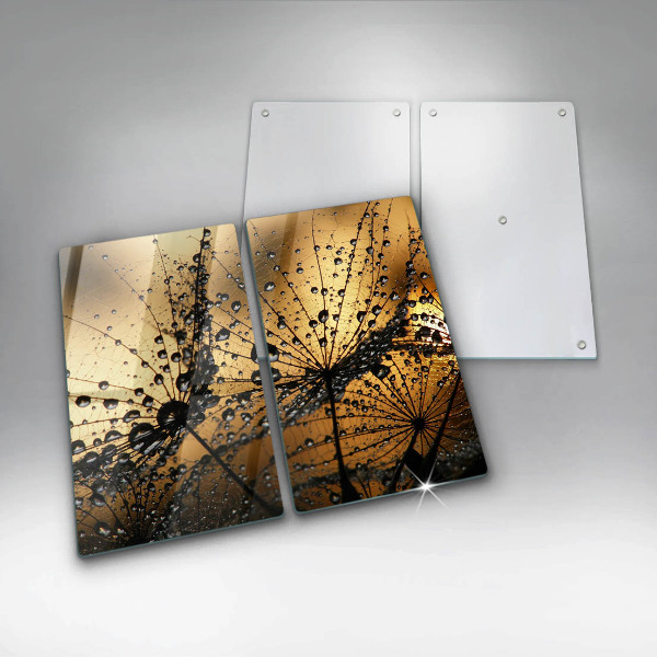 Copri piano cottura in vetro Rugiada e denti di leone