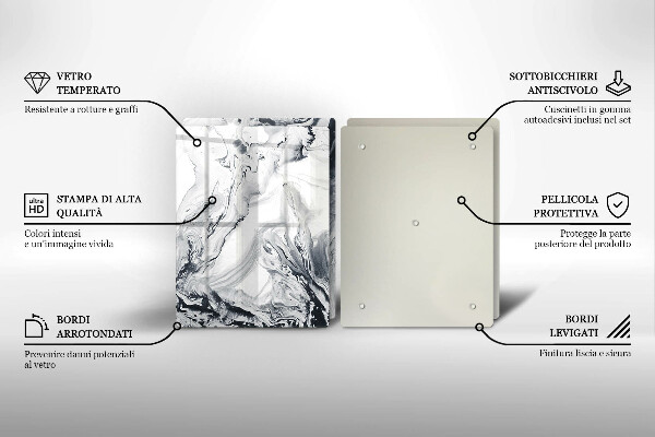 Copri piano cottura in vetro Astrazione dell'inchiostro