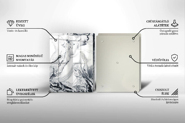 Copri piano cottura in vetro Astrazione dell'inchiostro