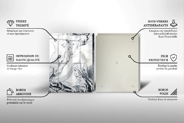 Copri piano cottura in vetro Astrazione dell'inchiostro