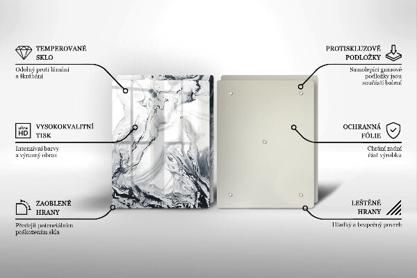 Copri piano cottura in vetro Astrazione dell'inchiostro