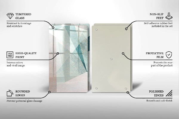 Copri piano cottura in vetro Astrazione tagliente