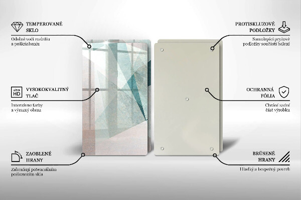 Copri piano cottura in vetro Astrazione tagliente