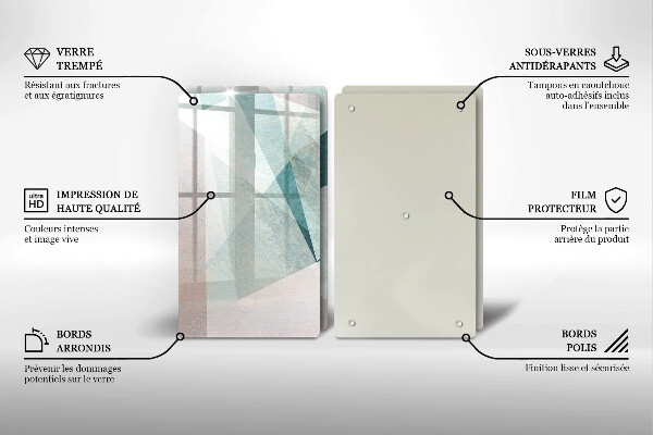 Copri piano cottura in vetro Astrazione tagliente