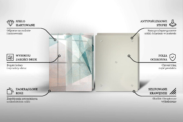 Copri piano cottura in vetro Astrazione tagliente