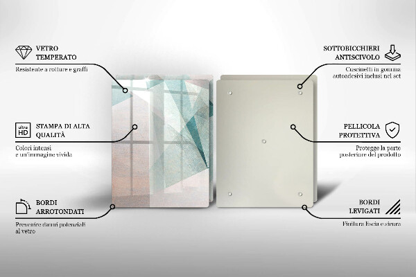 Copri piano cottura in vetro Astrazione tagliente