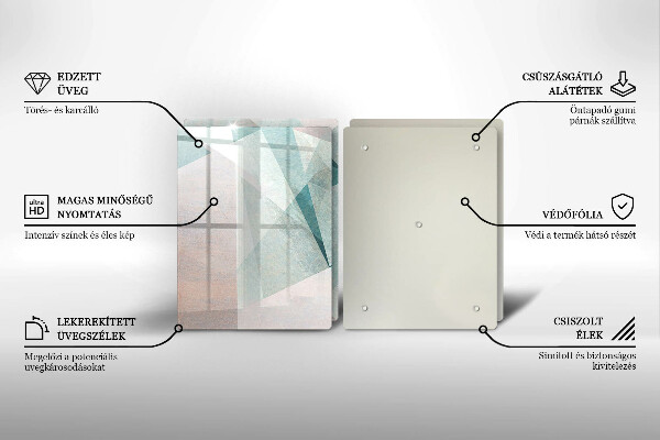 Copri piano cottura in vetro Astrazione tagliente