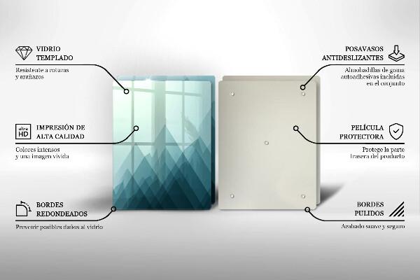 Copri piano cottura in vetro Montagne astratte