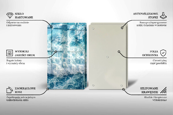 Copertura piano cottura Onde dell'acqua di mare