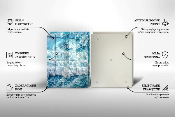 Copertura piano cottura Onde dell'acqua di mare