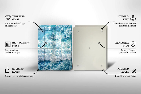 Copertura piano cottura Onde dell'acqua di mare