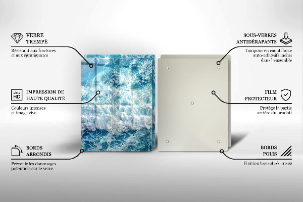 Copertura piano cottura Onde dell'acqua di mare